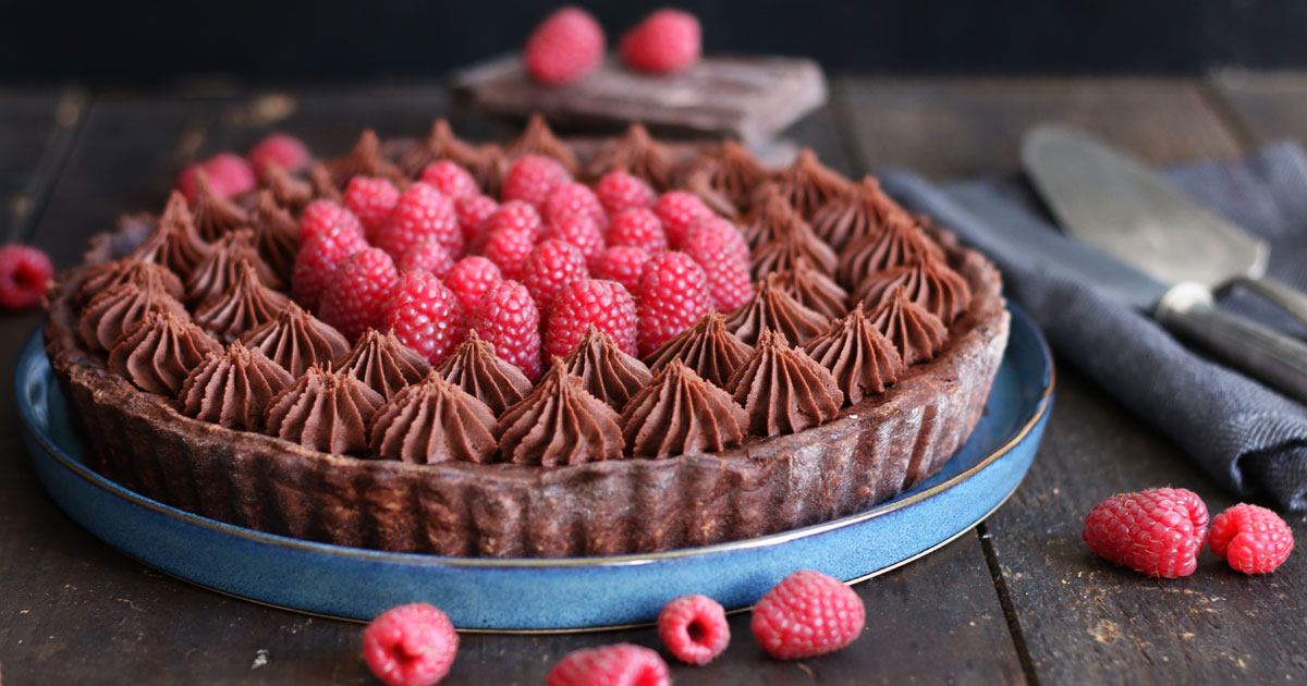 Himbeer-Schokoladen Tarte – Bake to the roots