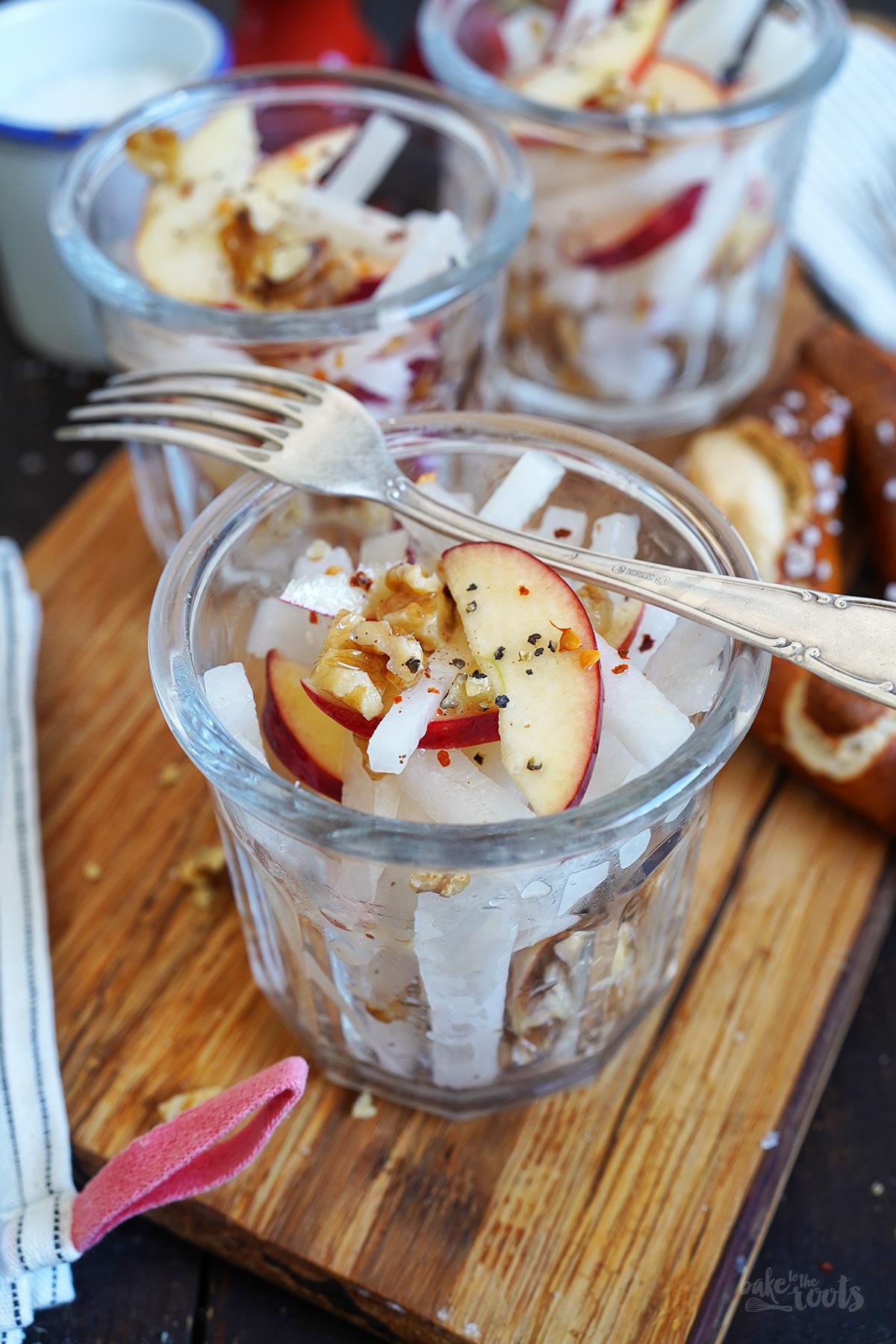 Quick Apple & Radish Salad | Bake to the roots