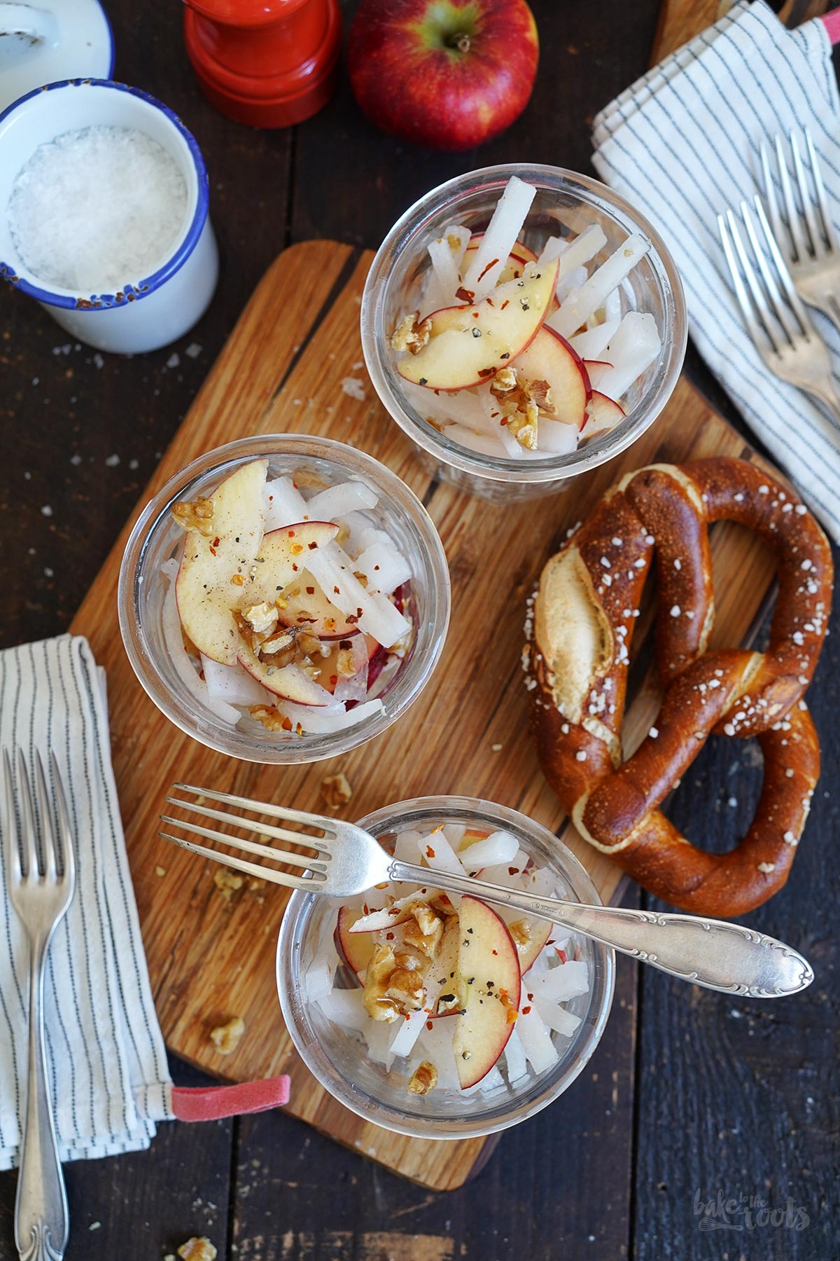 Quick Apple & Radish Salad | Bake to the roots