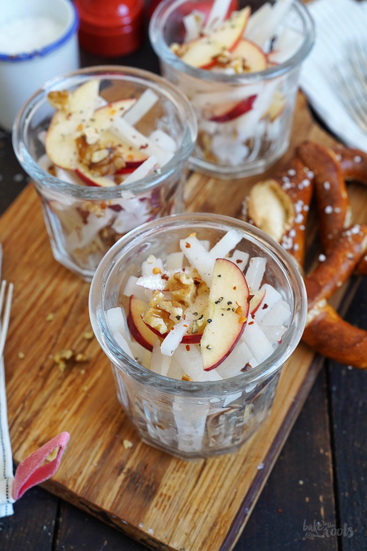 Quick Apple & Radish Salad | Bake to the roots