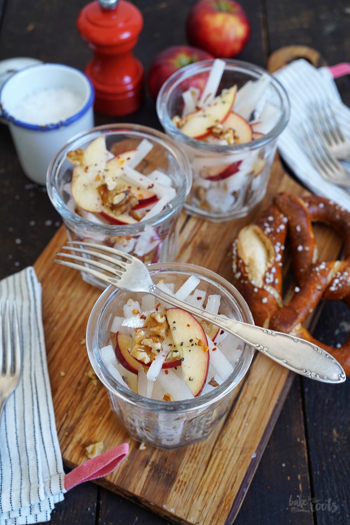Quick Apple & Radish Salad | Bake to the roots