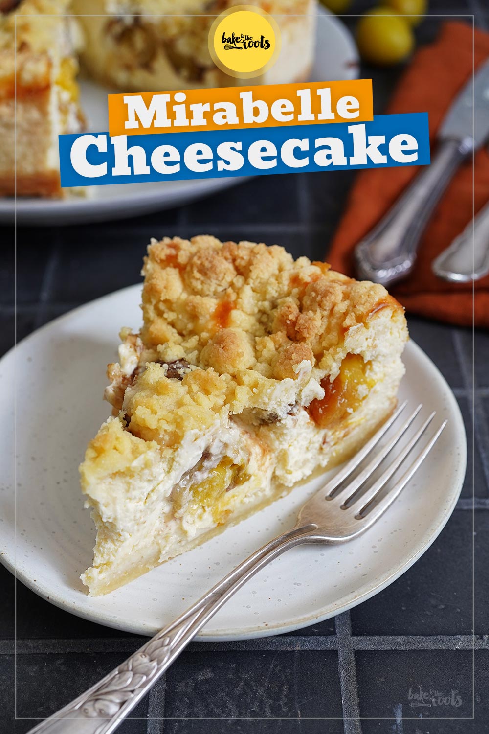 Mirabelle Plum Streusel Cheesecake | Bake to the roots