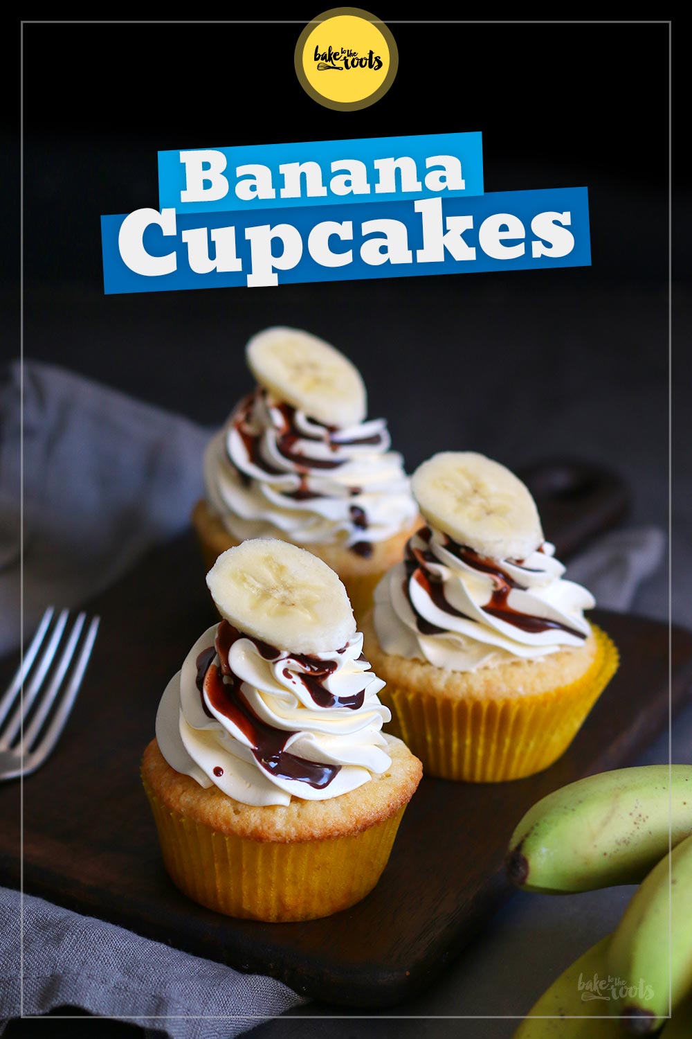 Banana Cupcakes with Swiss Meringue Buttercream | Bake to the roots