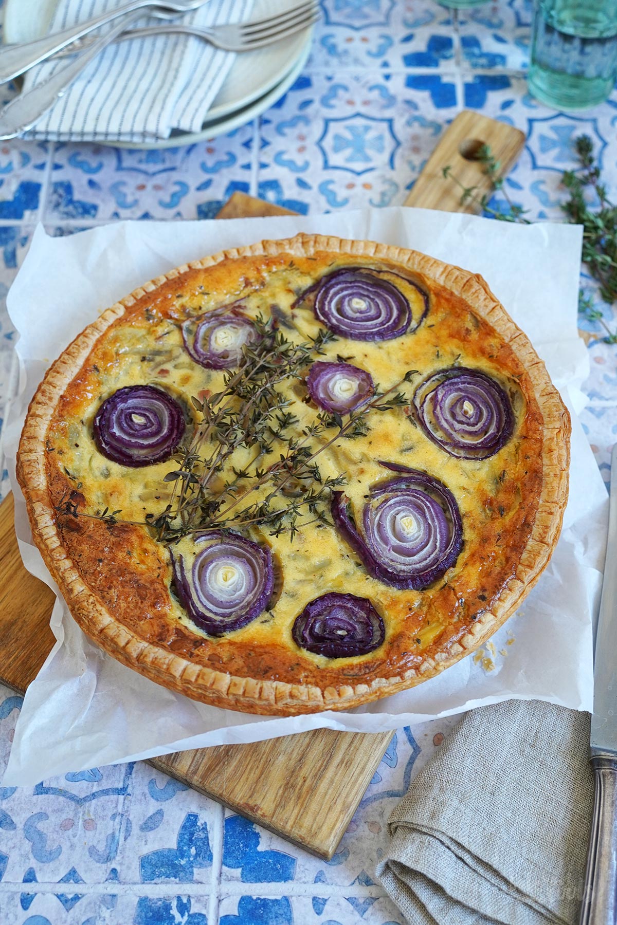 Zwiebel & Bacon Quiche | Bake to the roots