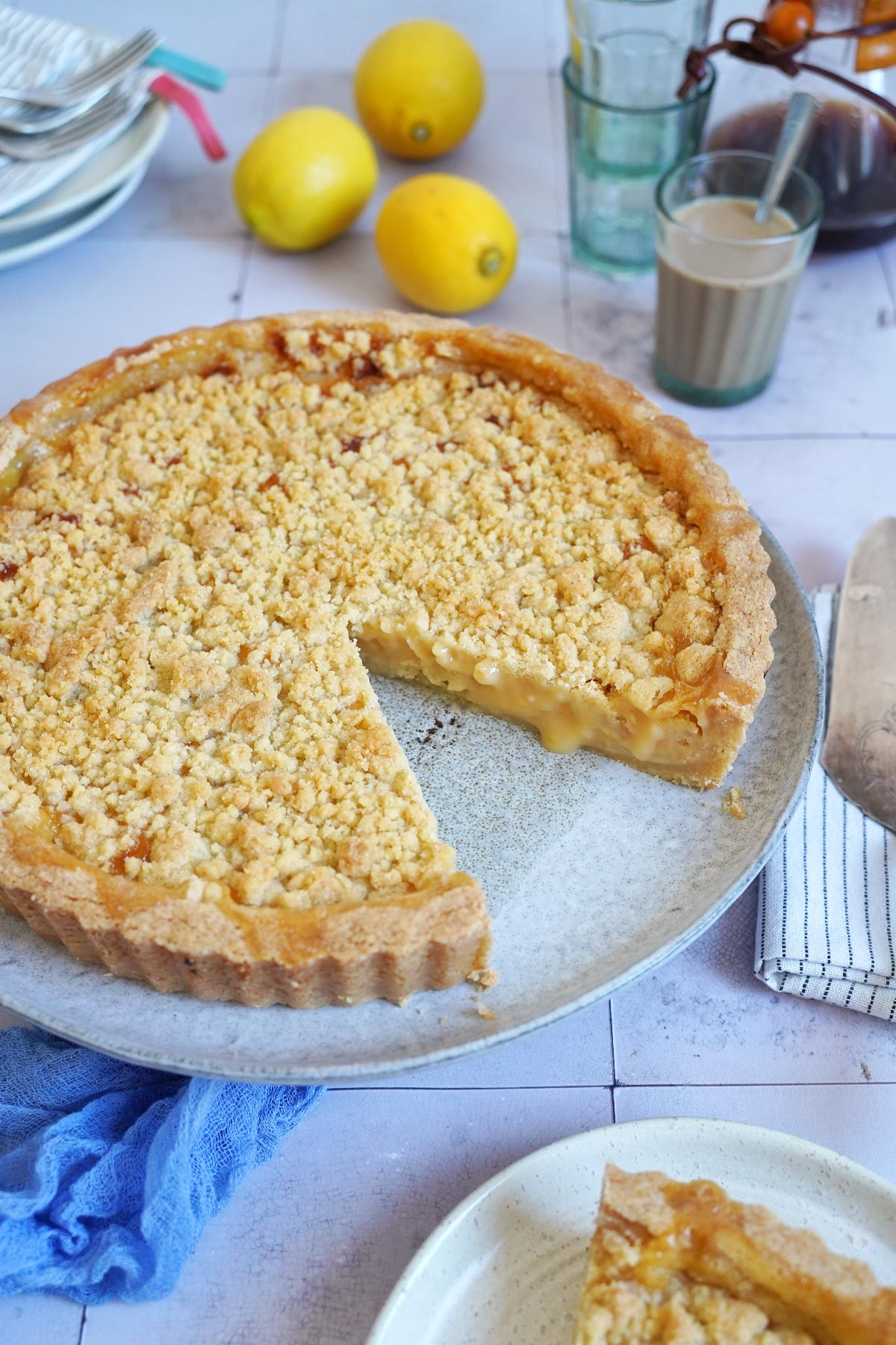 Einfache Zitronen Streusel Tarte | Bake to the roots
