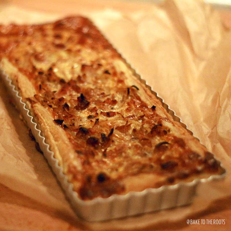 Onion Bacon Quiche | Bake to the roots
