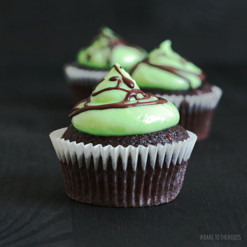 Chocolate Mint Cupcakes | Bake to the roots
