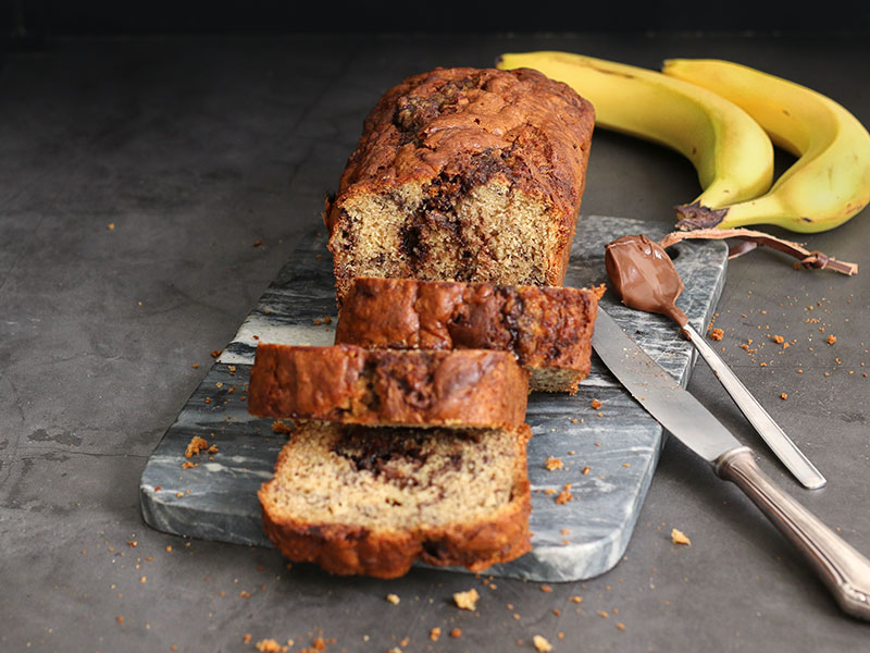 Banana Nutella Bread | Bake to the roots