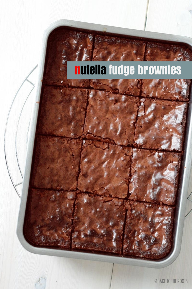 Nutella Fudge Brownies | Bake to the roots