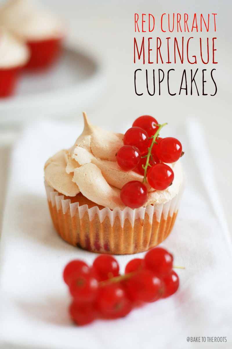 Red Currant Meringue Cupcakes