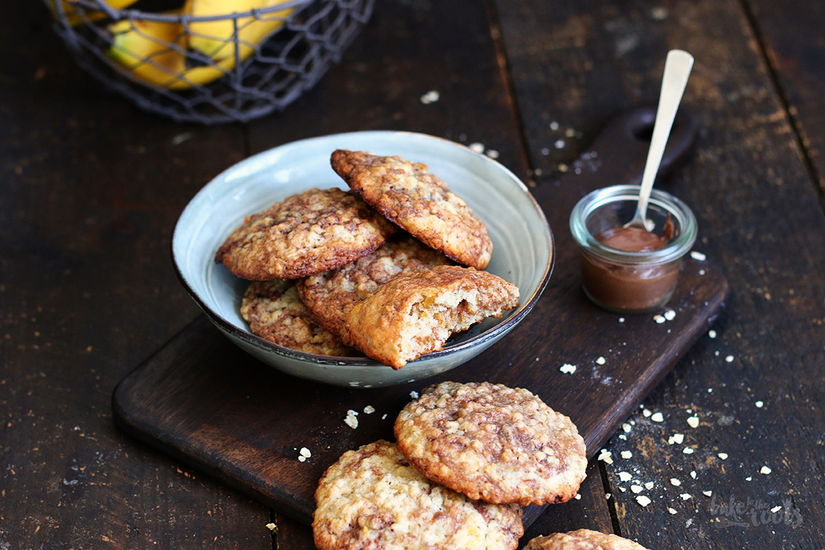 Banana Nutella Cookies | Bake to the roots