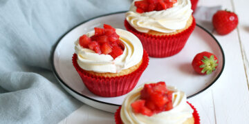Strawberry Shortcake Cupcakes | Bake to the roots