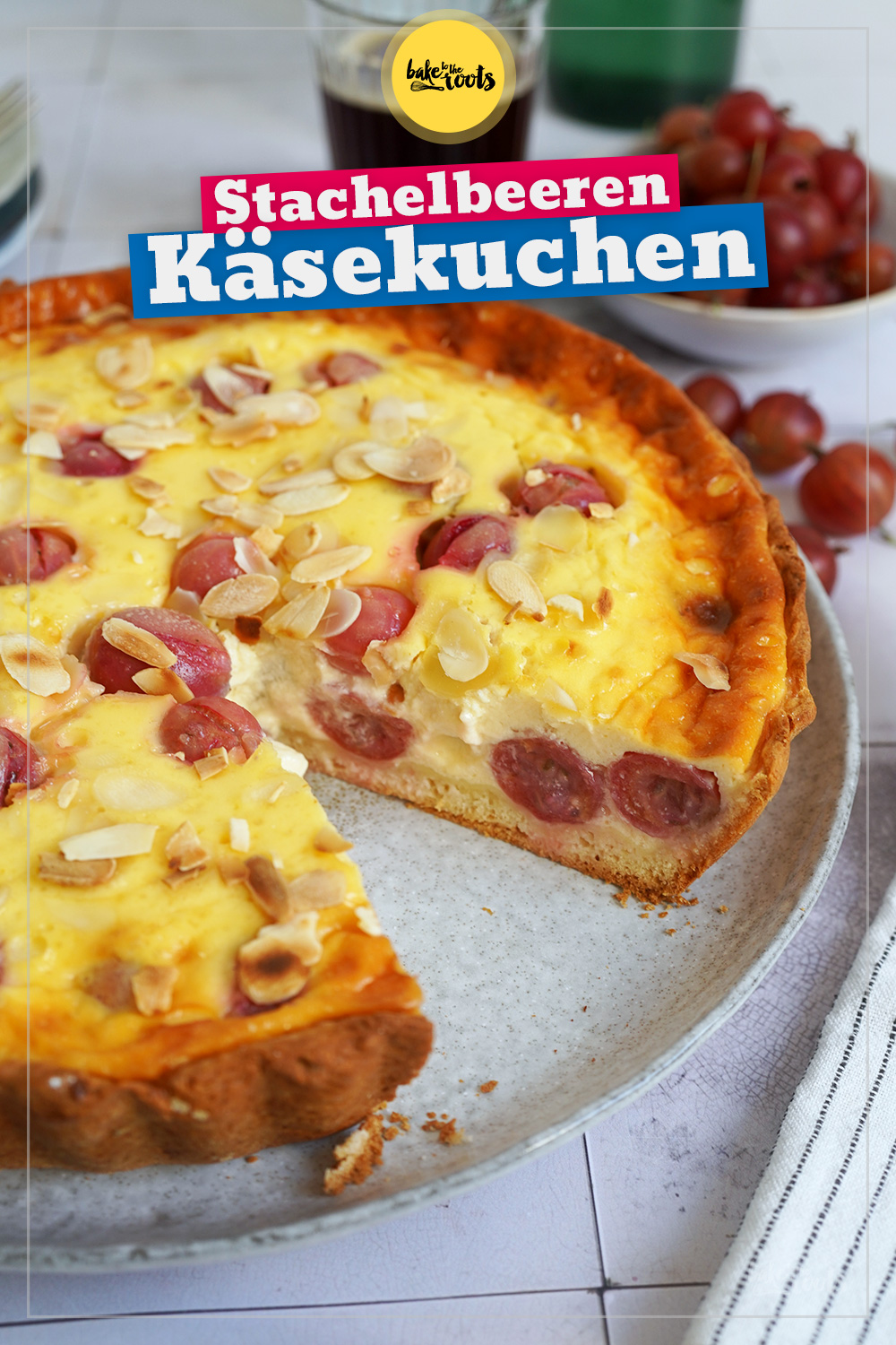 Rustikaler Stachelbeeren Käsekuchen | Bake to the roots