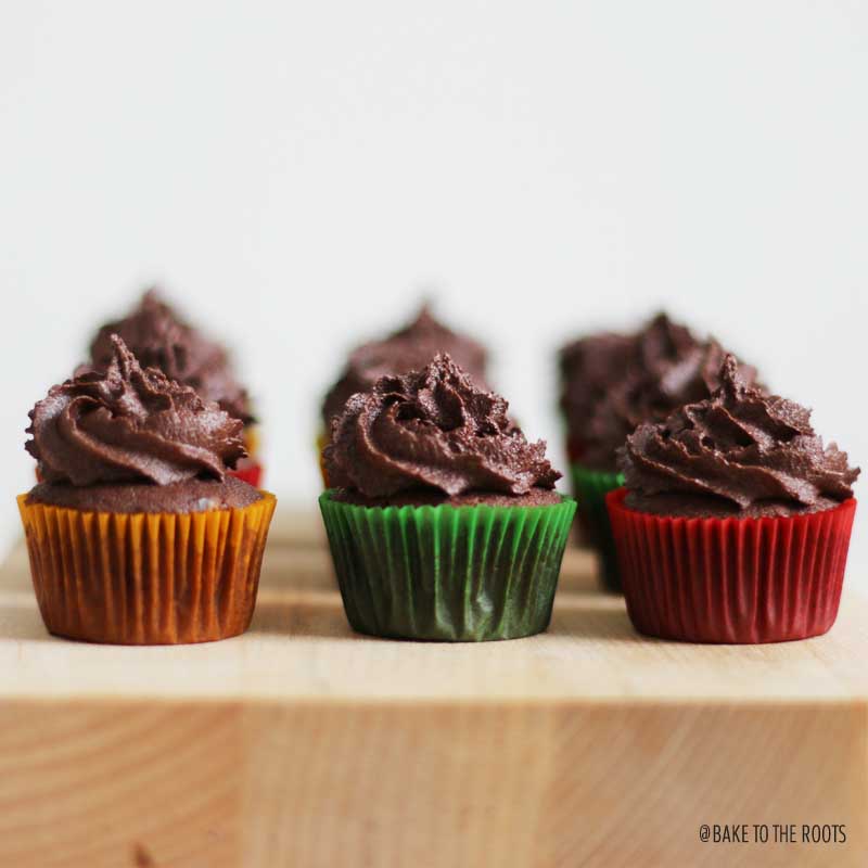 Mini Fudgy Chocolate Cupcakes | Bake to the roots