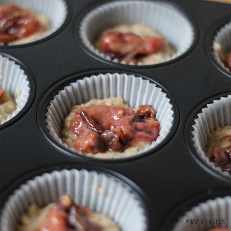 Roasted Plum Hazelnut Streusel Muffins | Bake to the roots