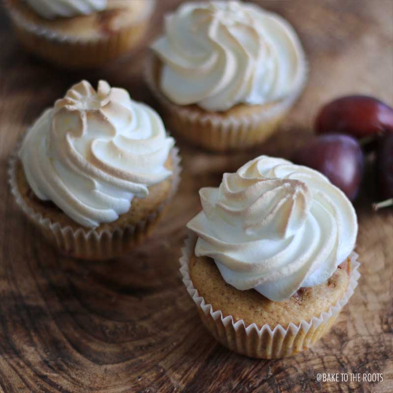 Damson Plum Muffins with Meringue Topping | Bake to the roots