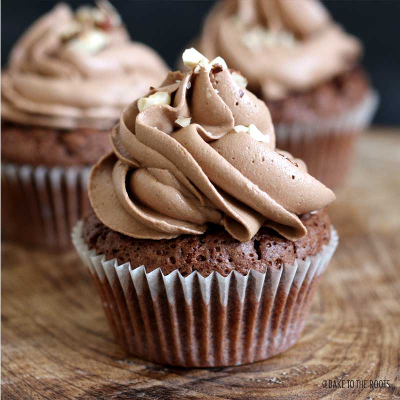 Chocolate "Totally Nuts" Hazelnut Cupcakes | Bake to the roots
