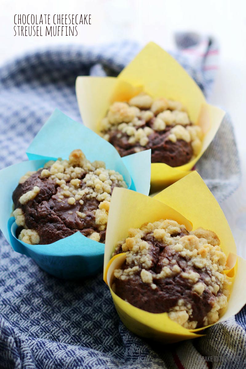 Chocolate (Nougat) Cheesecake Streusel Muffins