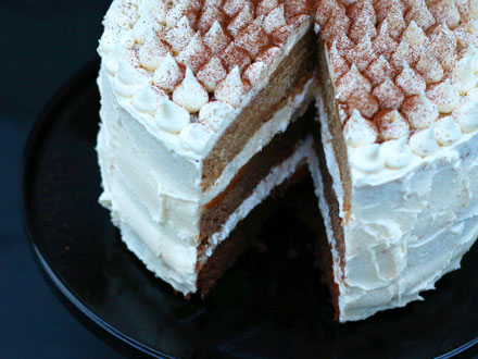 Espresso Cake with Caramel and White Chocolate Buttercream | Bake to the roots