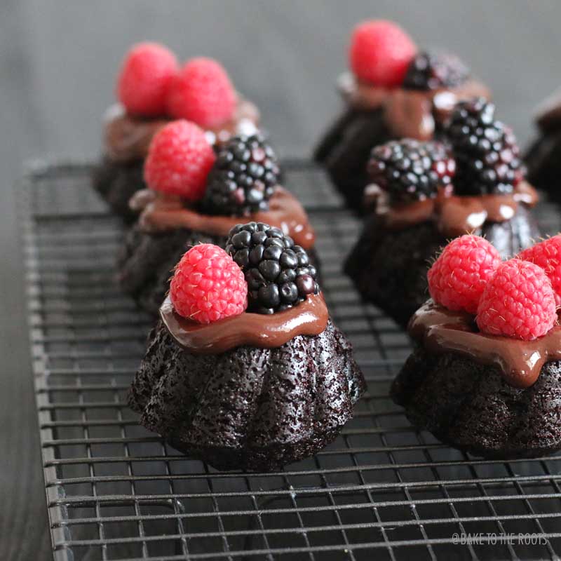 Mini Chocolate Bundt Cakes | Bake to the roots
