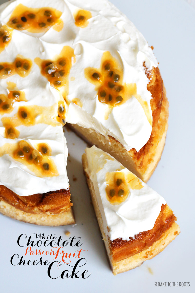 White Chocolate Passion Fruit Cheesecake | Bake to the roots