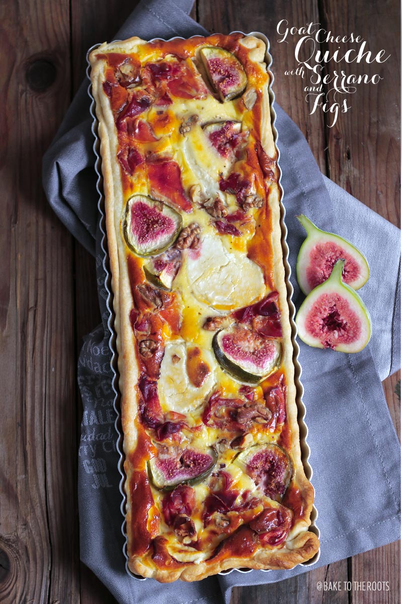Goat Cheese Quiche with Serrano and Figs