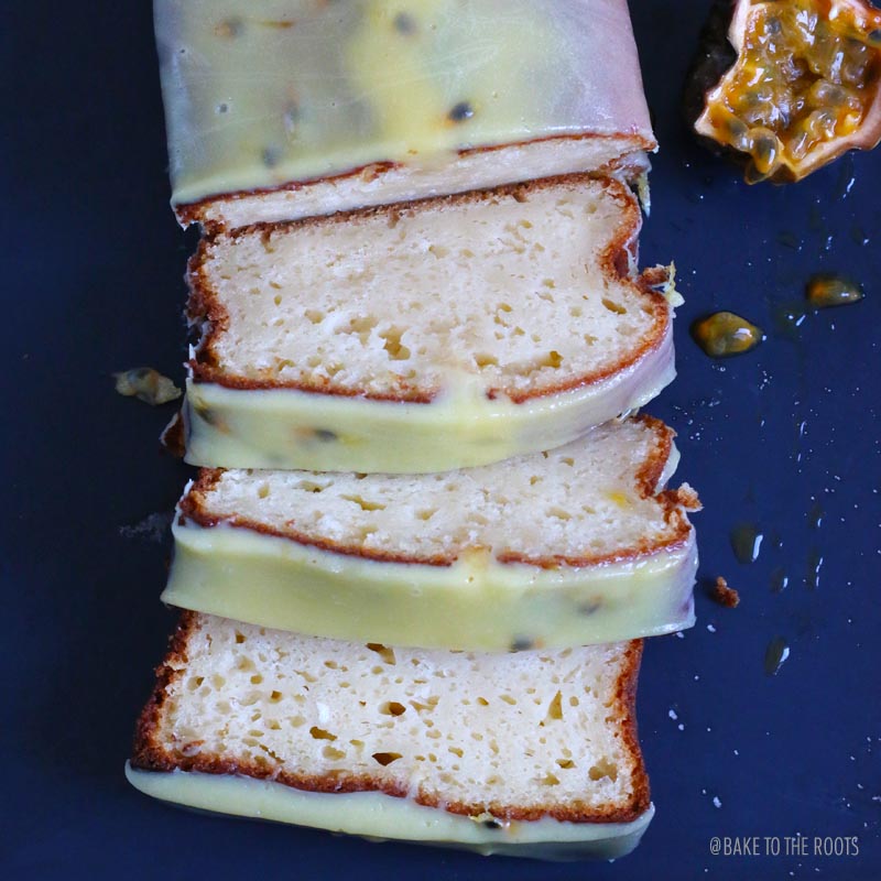 Greek Yoghurt Passion Fruit Cake | Bake to the roots