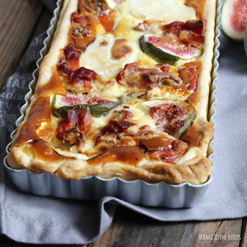 Goat Cheese Quiche with Serrano and Figs | Bake to the roots