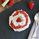 Mini Pavlovas with Strawberry Rhubarb Compote | Bake to the roots