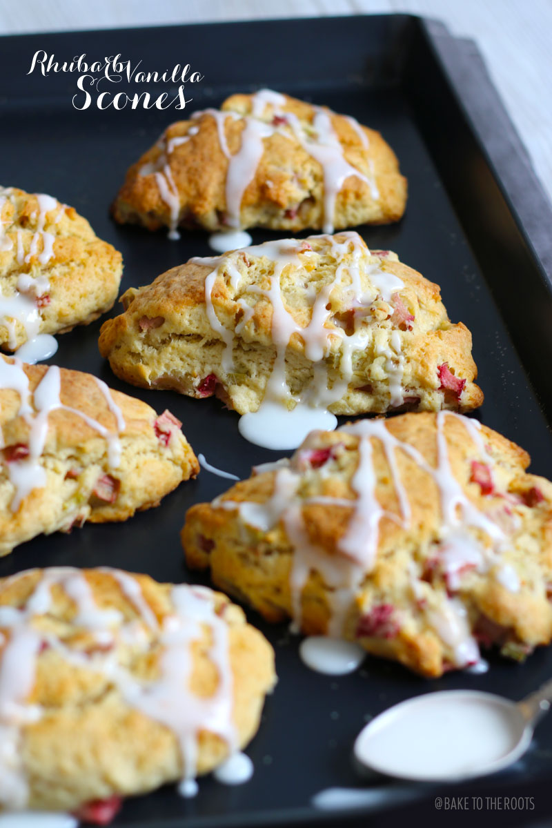 Rhubarb Vanilla Scones | Bake to the roots
