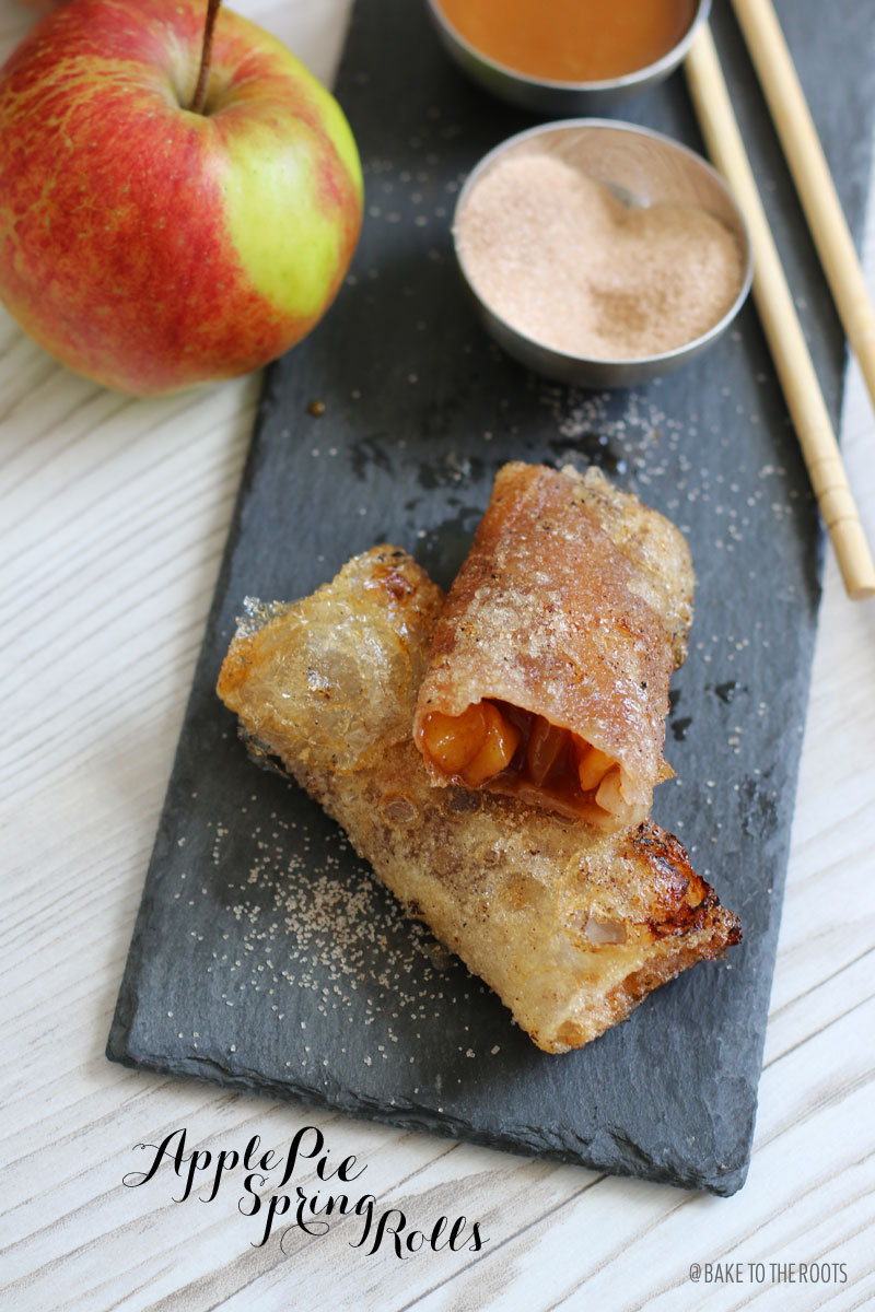 Apple Pie Spring Rolls | Bake to the roots