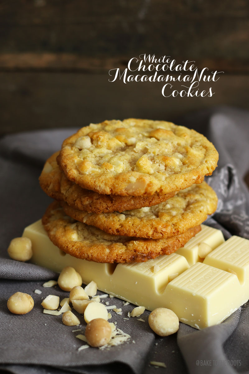 White Chocolate Macadamia Nut Cookies | Bake to the roots
