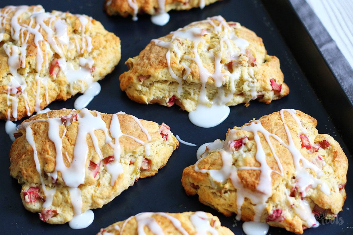 Rhubarb Vanilla Scones | Bake to the roots