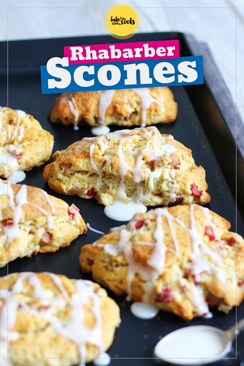 Rhabarber Vanille Scones | Bake to the roots