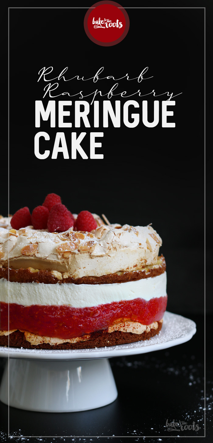 Rhubarb Raspberry Meringue Cake | Bake to the roots