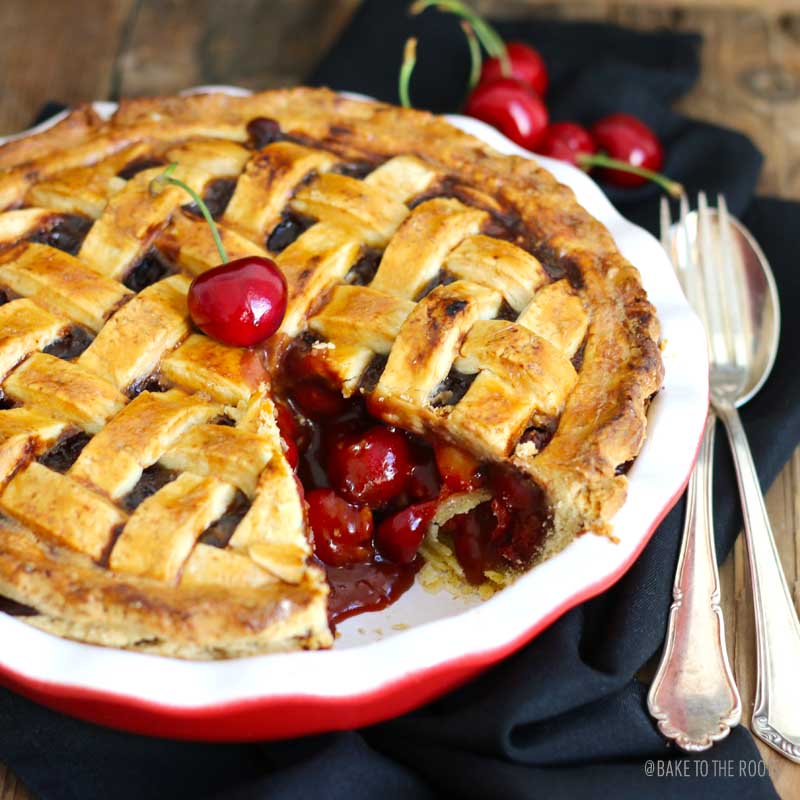 Balsamic Cherry Pie | Bake to the roots