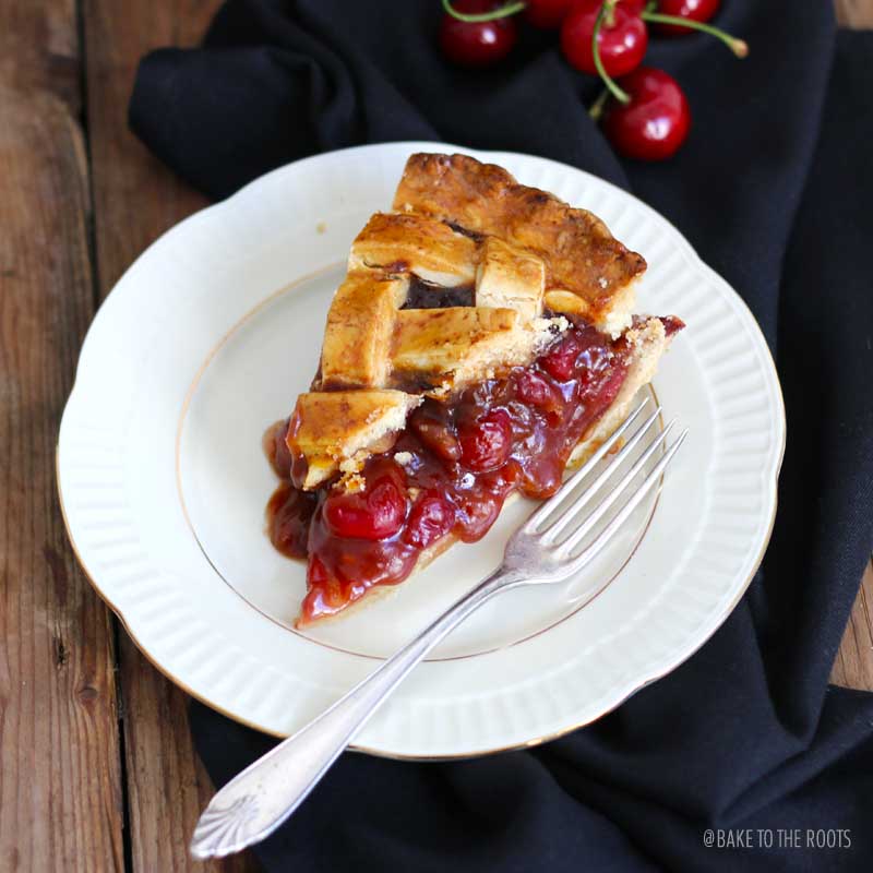Balsamic Cherry Pie | Bake to the roots