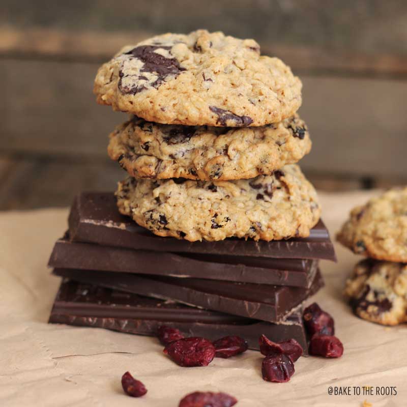 Oatmeal Barberry Chocolate Cookies | Bake to the roots