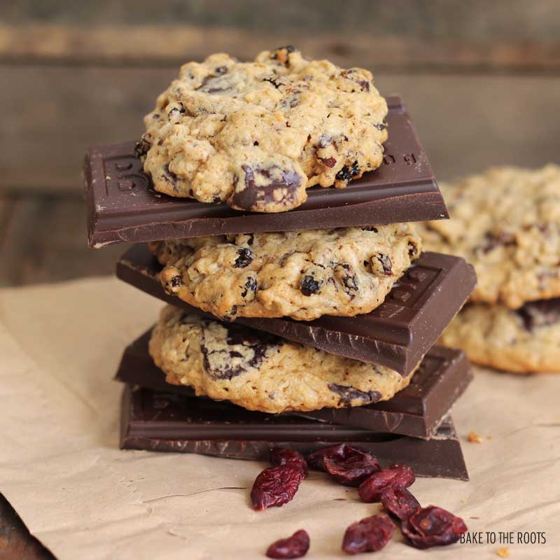 Oatmeal Barberry Chocolate Cookies | Bake to the roots