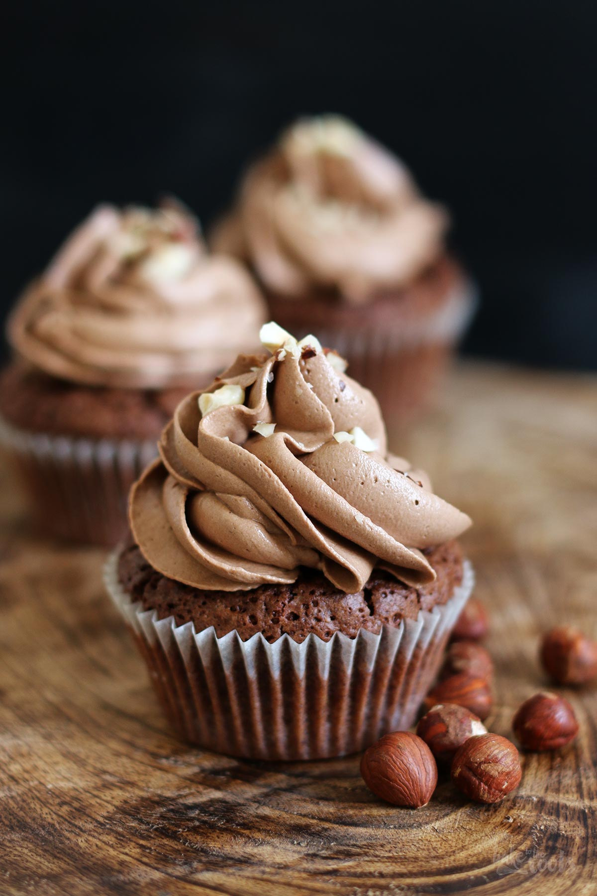 Chocolate "Totally Nuts" Hazelnut Cupcakes
