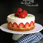 (Almost) No-Bake Strawberry Shortcake Cheesecake | Bake to the roots