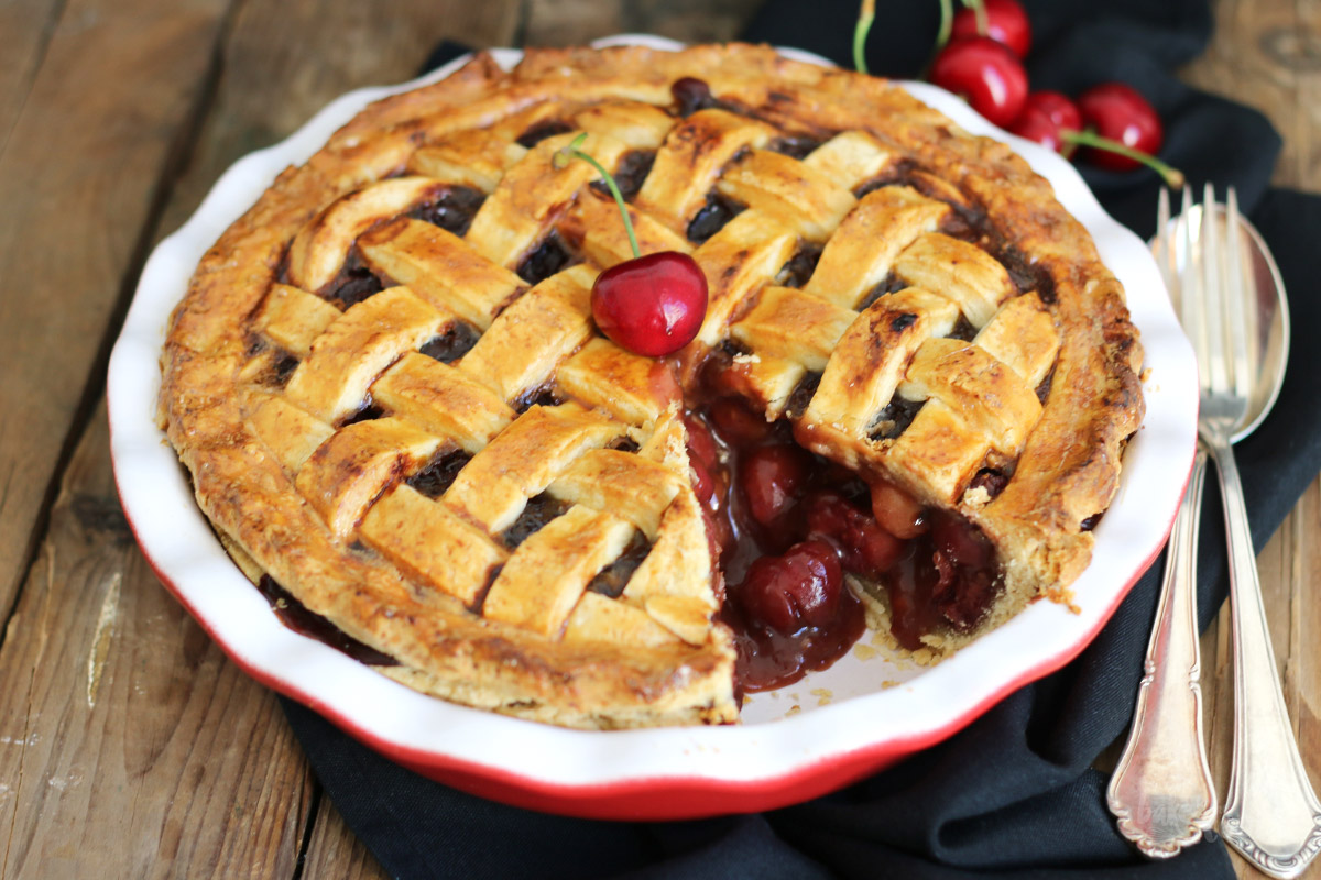 Balsamic Cherry Pie | Bake to the roots