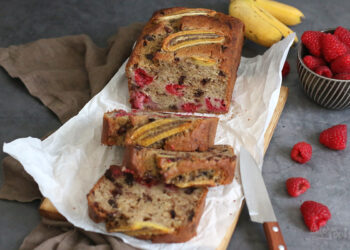 Raspberry Chocolate Banana Bread | Bake to the roots