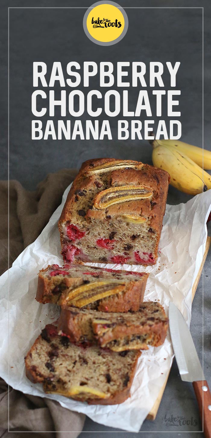 Raspberry Chocolate Banana Bread | Bake to the roots