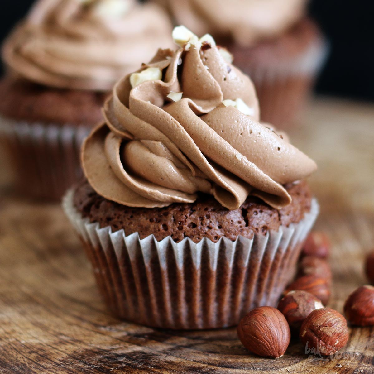 Chocolate “Totally Nuts” Hazelnut Cupcakes Bake to the roots