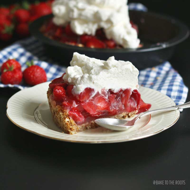 Strawberry Pie with Pretzel Crust | Bake to the roots