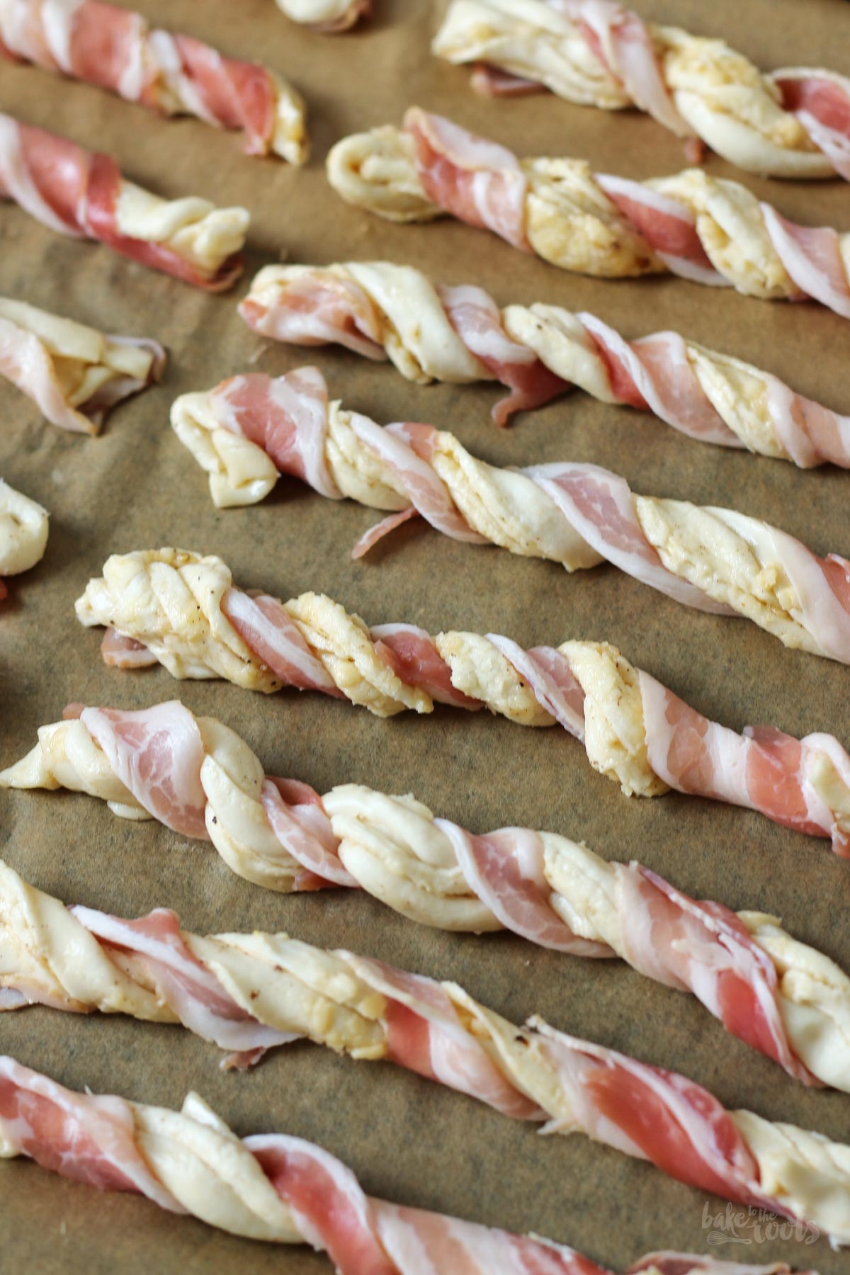 Cheesy Bacon Wrapped Puff Pastry Sticks | Bake to the roots