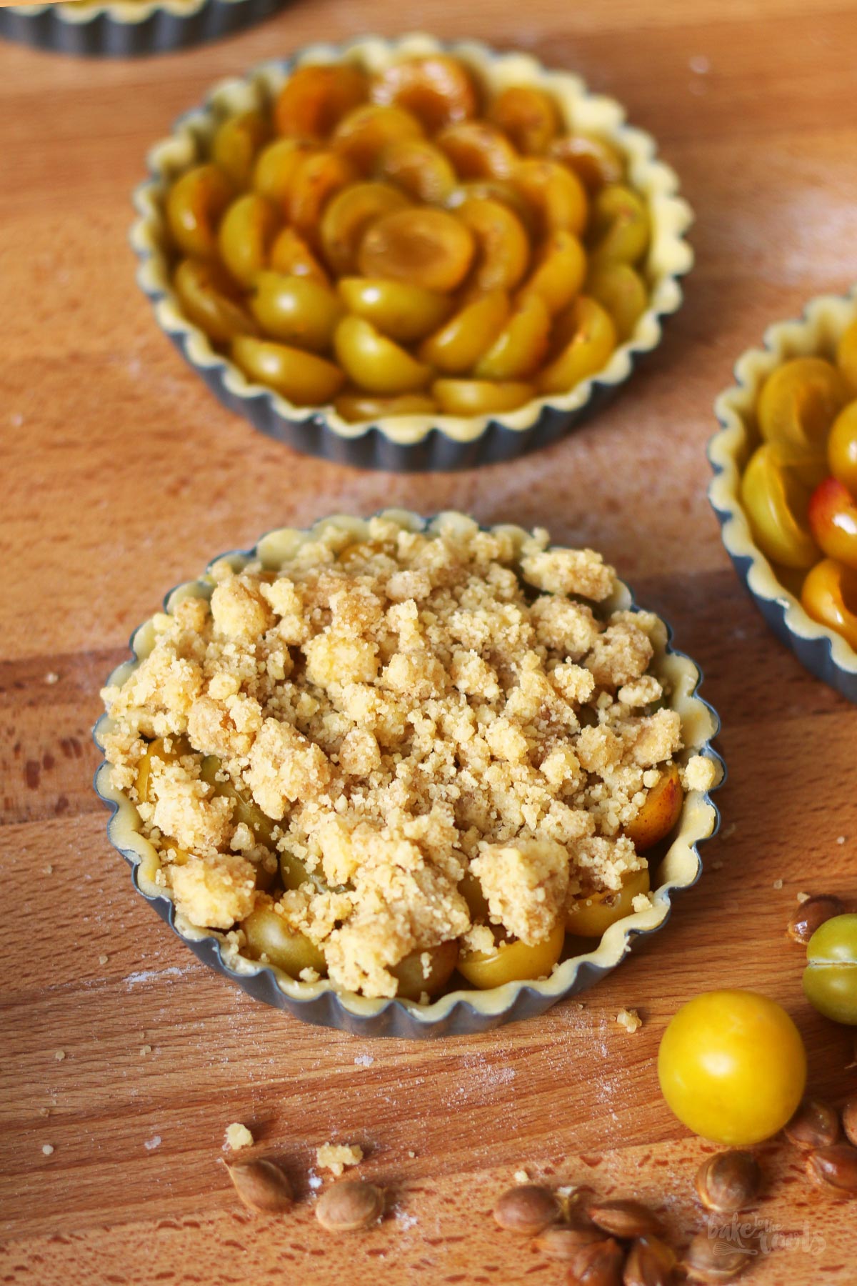 Mirabelle Plum Streusel Tartlets | Bake to the roots