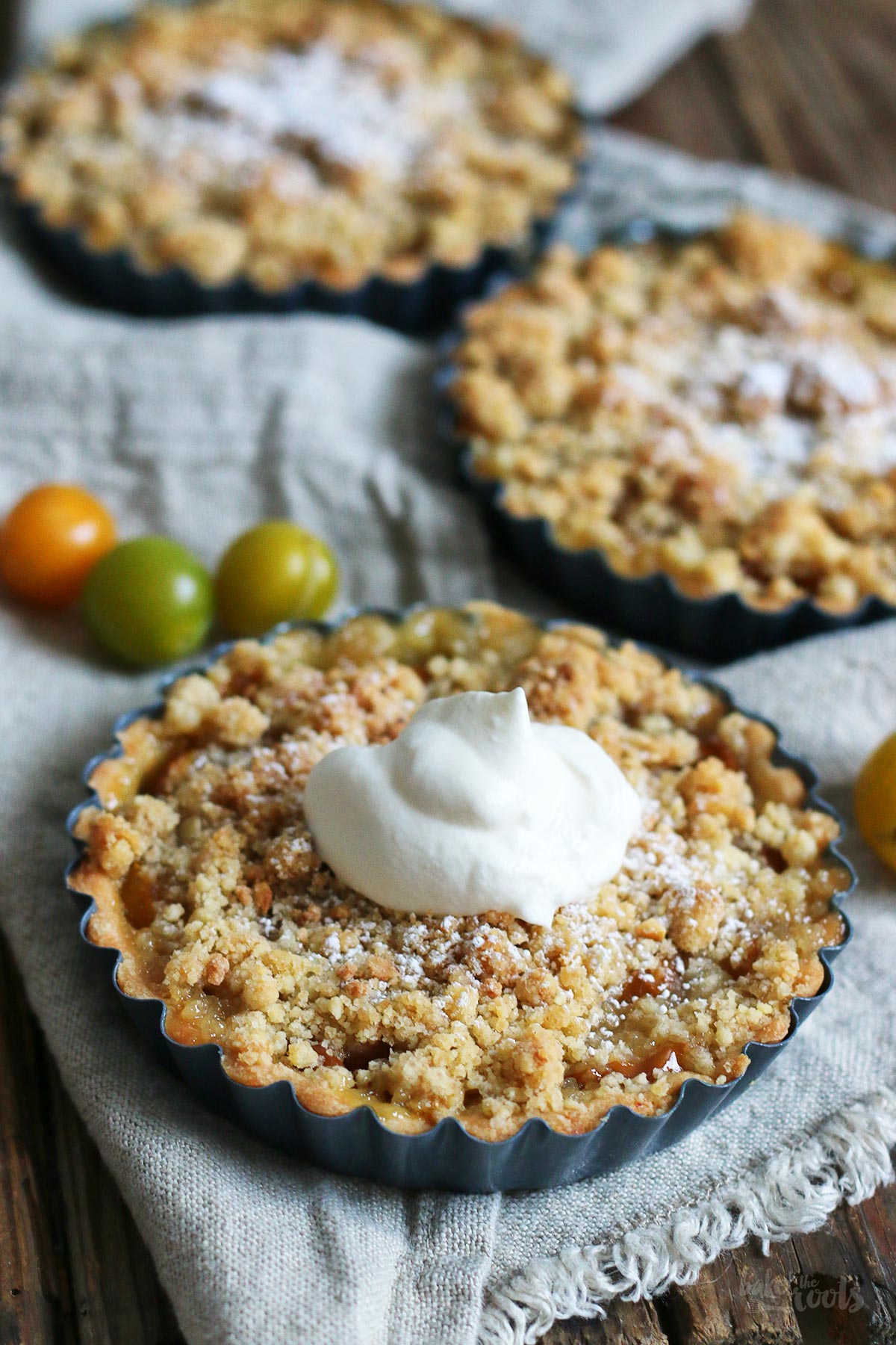 Mirabelle Plum Streusel Tartlets | Bake to the roots