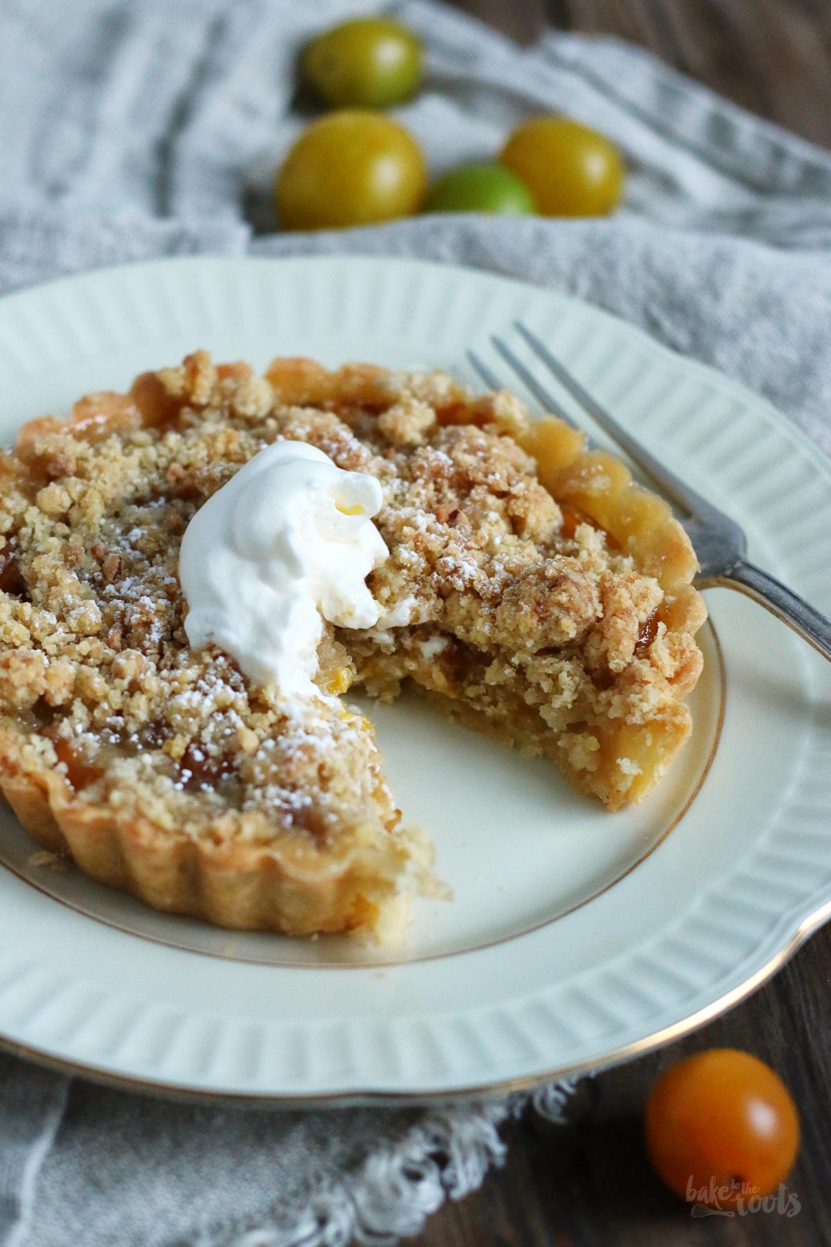 Mirabelle Plum Streusel Tartlets | Bake to the roots